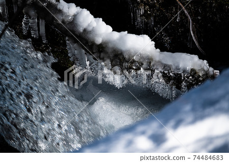 Winter stream Ice modeling Winter scenery 74484683