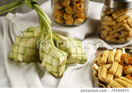 ketupat and snacks for eid mubarak ketupat and snacks for eid mubarak 74484853