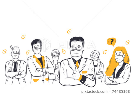 Business, coronavirus, team collaboration concept Business, coronavirus, team collaboration concept 74485368
