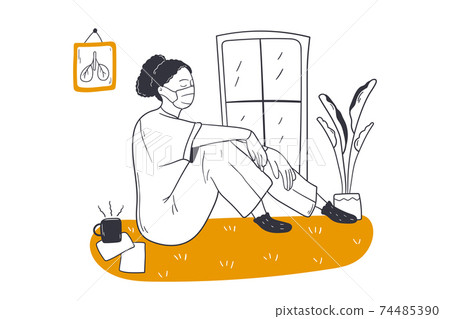 Medicine work, anxiety, fatigue concept 74485390