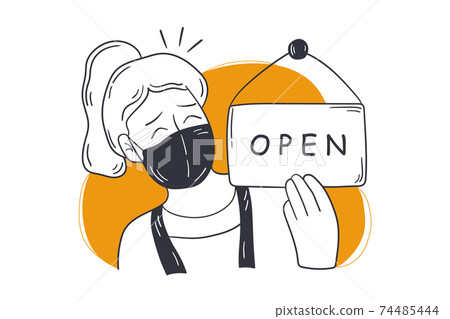 Reopening, shop, small business concept Reopening, shop, small business concept 74485444
