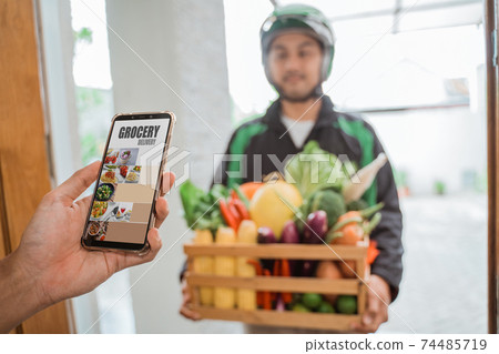 online shopping. grocery delivery at home online shopping. grocery delivery at home 74485719
