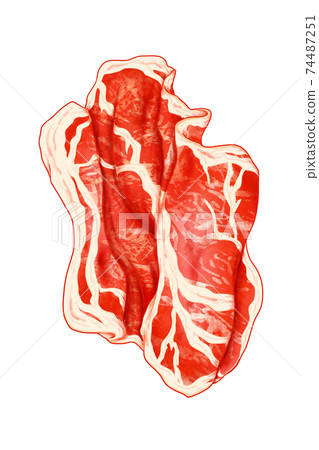 Ingredients 4-Beef Beef loin slice (raw) ④ (illustration) Can also be used for hot pots, bento boxes, and cooking images Combination series Ingredients 4-Beef Beef loin slice (raw) ④ (illustration) Can also be used for hot pots, bento boxes, and cooking images Combination series 74487251