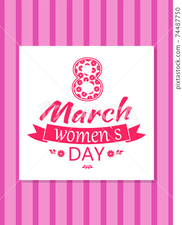 Greeting Card Design 8 March Womens Day Postcard Greeting Card Design 8 March Womens Day Postcard 74487750