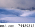 Snowy mountain tableland superb view 74489212