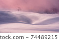 Snowy mountain tableland superb view 74489215