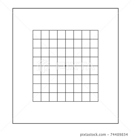 圍棋板的插圖（9個路板）（僅線條藝術） 74489834