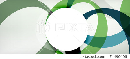 Ring geometric shapes, o letter repetition wallpaper. Abstract background for business or technology presentations, internet posters or web brochure covers 74490406