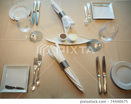 在高級餐廳用餐 74490675