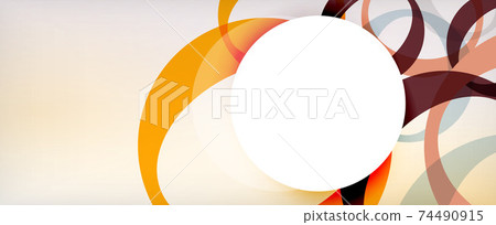 Ring geometric shapes, o letter repetition wallpaper. Abstract background for business or technology presentations, internet posters or web brochure covers 74490915