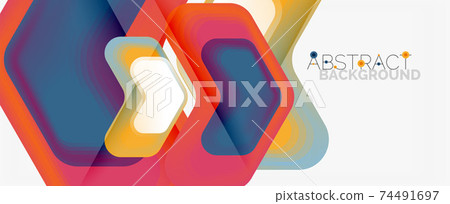 Vector 3d arrow geometric composition, abstract background for business or technology presentation, internet poster or web brochure cover, wallpaper Vector 3d arrow geometric composition, abstract background for business or technology presentation, internet poster or web brochure cover, wallpaper 74491697