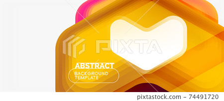 Vector 3d arrow geometric composition, abstract background for business or technology presentation, internet poster or web brochure cover, wallpaper 74491720