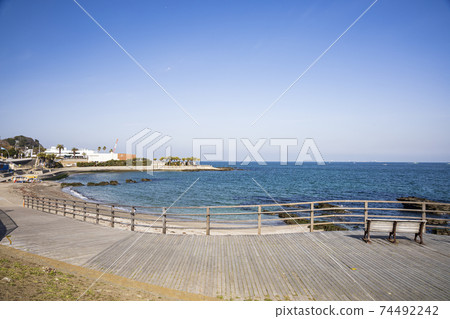 神奈川縣橫須賀市觀音崎公園的湘南三浦半島冬季風景區 74492242