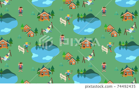 營地圖案背景 營地圖案背景 74492435