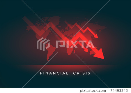 economy stock market downfall of finacial crisis 74493243