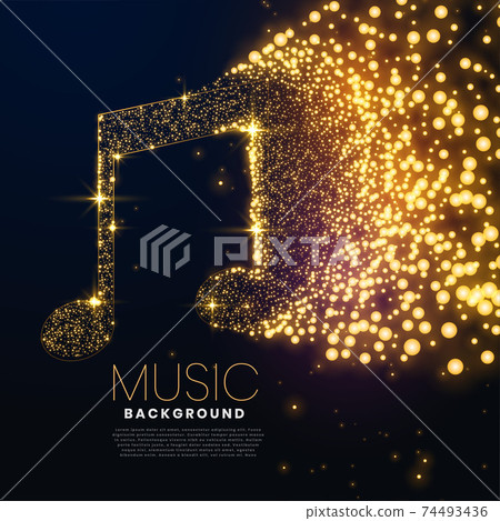 music note made with glowing particles background design music note made with glowing particles background design 74493436