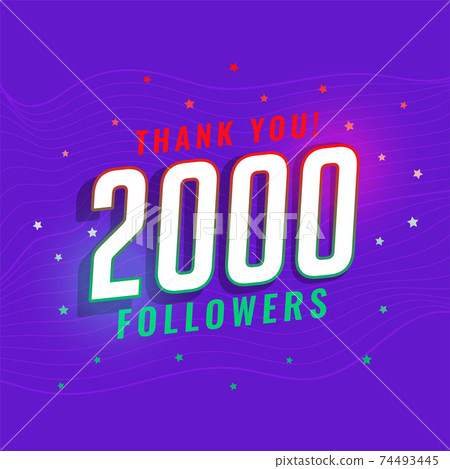 2000 social medial followers network background design 74493445