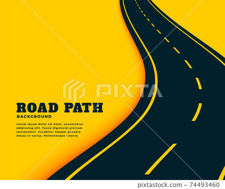 winding curve pathway road concept background design 74493460