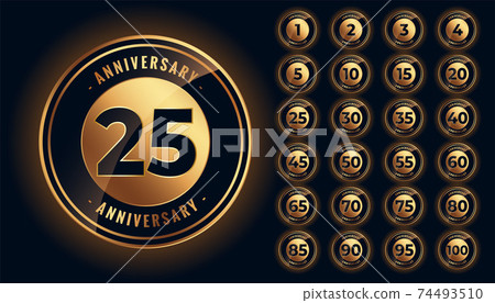 golden anniversary labels and emblems big set 74493510