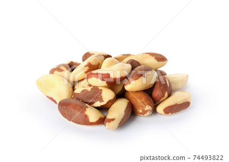 Tasty brazil nuts isolated on white background Tasty brazil nuts isolated on white background 74493822