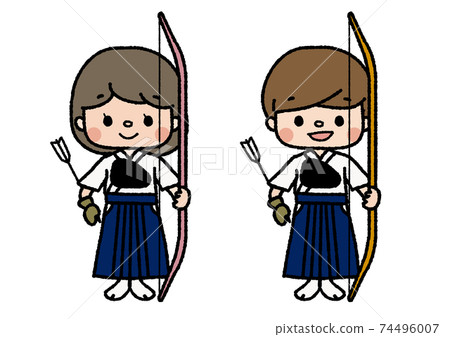 Illustration of Kyudo club members Lessons, club activities, hobbies Color Illustration of Kyudo club members Lessons, club activities, hobbies Color 74496007