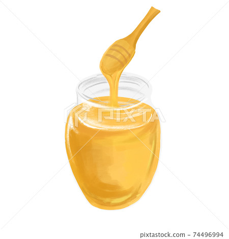 Colored pencil style honey illustration Colored pencil style honey illustration 74496994