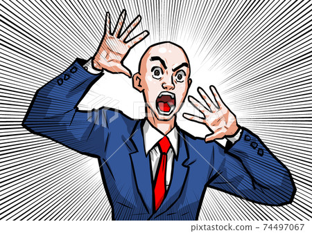 驚喜，西裝，恐懼，男人，西裝， 74497067