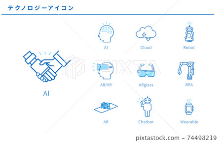 Simple icon set of technology, vector material Simple icon set of technology, vector material 74498219