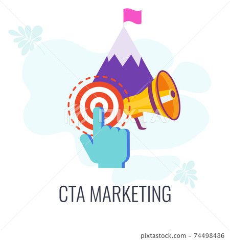 Call to action, CTA Marketing Icon. Targeted action. Call to action, CTA Marketing Icon. Targeted action. 74498486