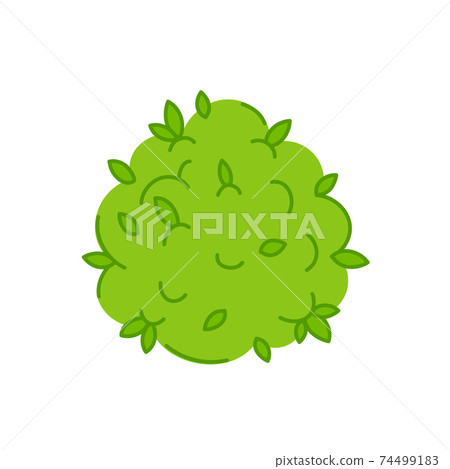 Marijuana weed bud. Vector trendty flat line illustration icon. Isolated on white background. Plant marijuana bud concept 74499183