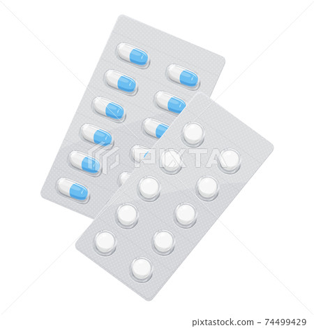 medicine_tablet和膠囊片的插圖 74499429