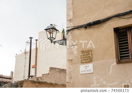 Cityscape of Tarragona, a suburb of Barcelona, Spain Light brown wall building Cityscape of Tarragona, a suburb of Barcelona, Spain Light brown wall building 74500173
