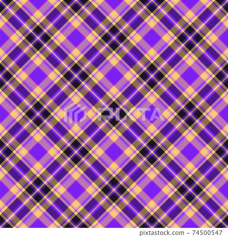 Plaid seamless pattern. Vector background of textile ornament. Flat fabric design. 74500547