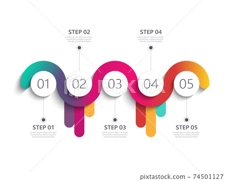 Winding road modern 3D infographic template with a phased structure. Business circle template with options for brochure, diagram, workflow, timeline, web design. Vector EPS 10 Winding road modern 3D infographic template with a phased structure. Business circle template with options for brochure, diagram, workflow, timeline, web design. Vector EPS 10 74501127