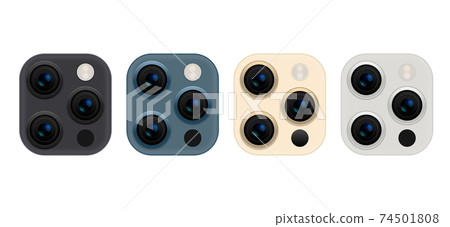 Camera phone lens mobile 3d vector icon. Smart phone camera lense back concept Camera phone lens mobile 3d vector icon. Smart phone camera lense back concept 74501808
