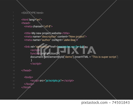 HTML screen code program developer background.... - Stock Illustration ...