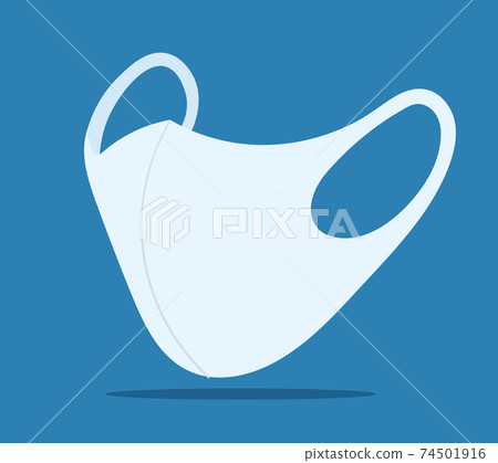 Facemask vector mockup icon. Black face mask ppe anti dust mask shape template Facemask vector mockup icon. Black face mask ppe anti dust mask shape template 74501916