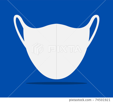Facemask vector mockup icon. Black face mask ppe anti dust mask shape template 74501921