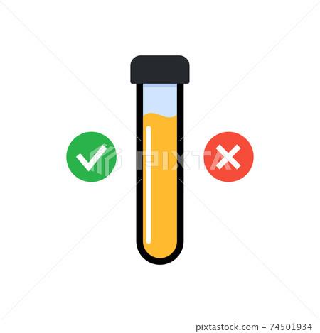 Covid pcr test vector icon. Corona virus covid19 tube test medical laboratory 74501934