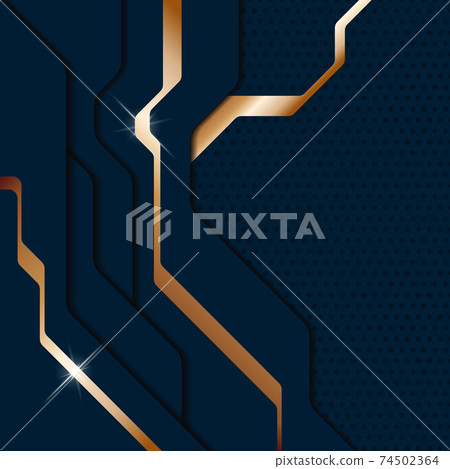 Abstract modern dark blue metallic background. Sci-fi techno style layered plates. Abstract modern dark blue metallic background. Sci-fi techno style layered plates. 74502364
