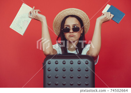 Stylish girl in a studio with Stylish girl in a studio with 74502664