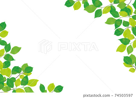 Refreshing fresh green decorative frame material 74503597