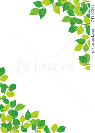 Refreshing fresh green decorative frame material 74503598