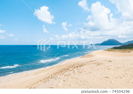 Sea of Japan seen from Tottori Sand Dunes Sea of Japan seen from Tottori Sand Dunes 74504296