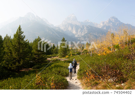 family in grand teton 74504402