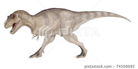 Tyrannosaurus Rex Hairless, a large carnivorous dinosaur that inhabited the Late Cretaceous North America 74508095