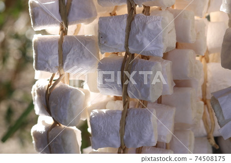Dried mochi, frozen mochi, local food Dried mochi, frozen mochi, local food 74508175
