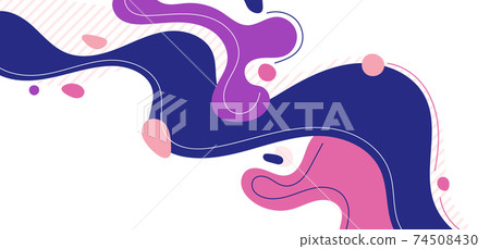 Abstract modern background fluid dynamic shapes with curve lines compositions of colored spots. Abstract modern background fluid dynamic shapes with curve lines compositions of colored spots. 74508430