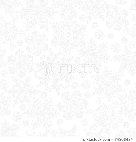 Snowflakes Seamless Decorative Pattern Illustration 74508484