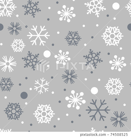 Snowflakes Seamless Decorative Pattern Illustration Snowflakes Seamless Decorative Pattern Illustration 74508525
